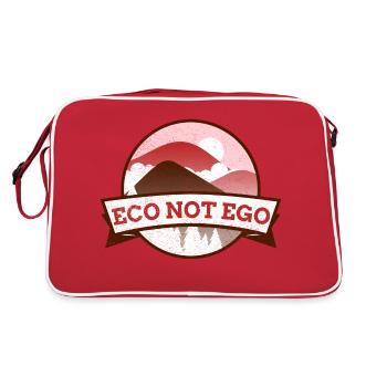 Eco not Ego - Retro Tasche - Rot/Weiß - Hinten