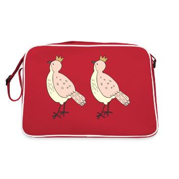amoureux des oiseaux - Sac Retro - rouge/blanc - Dos