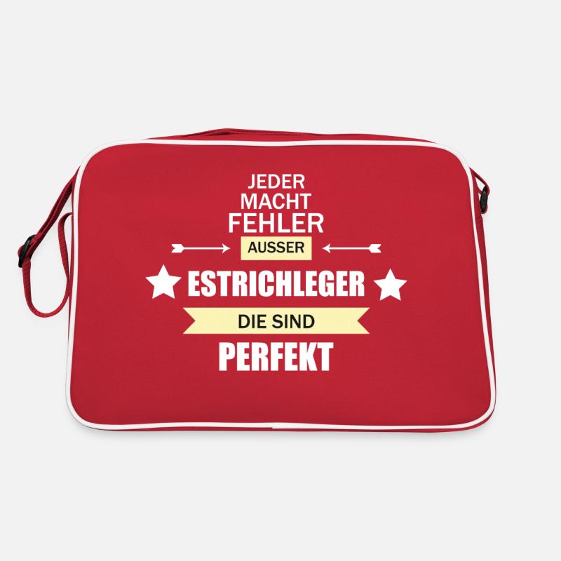 Estrichleger - Retro Tasche - Rot/Weiß