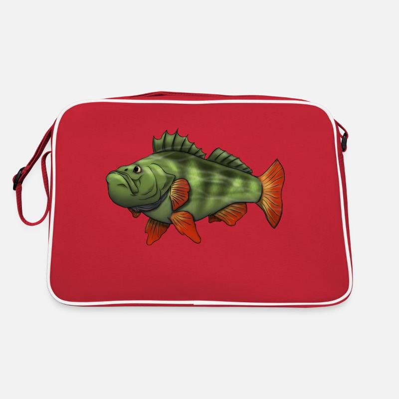 Barsch - Retro Tasche - Rot/Weiß
