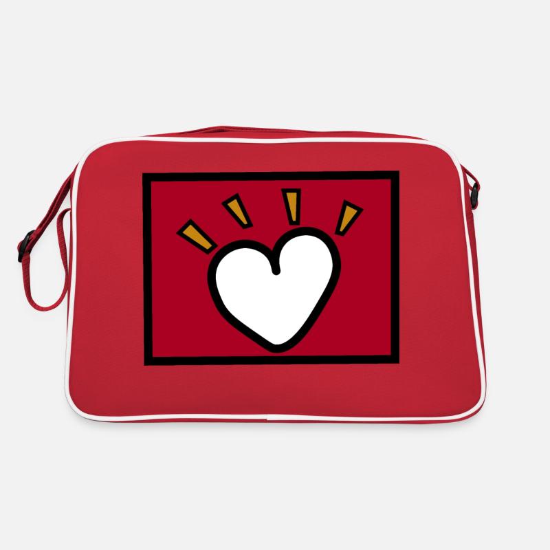 Lieben ist dringend Retro Tasche