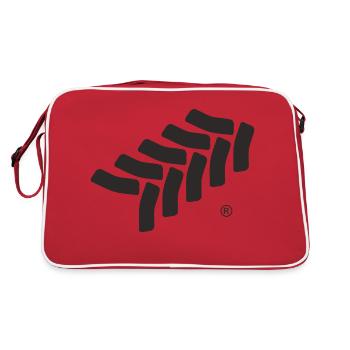 (k) une trace du chef (R) noir - Sac Retro - rouge/blanc - Dos
