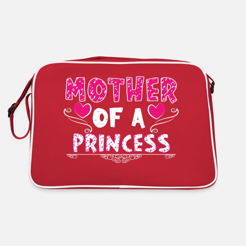 Mère d'une princesse - Sac Retro - rouge/blanc