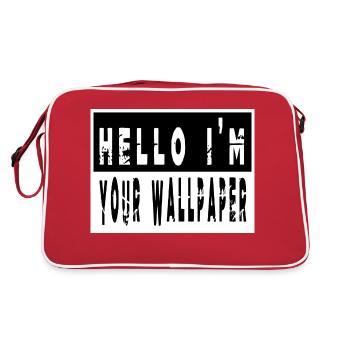 computer quote internet hacking engineer - Retro Tasche - Rot/Weiß - Hinten