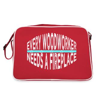 blogger happy carpenter girl tshirts forester - Retro Bag - red/white - Back
