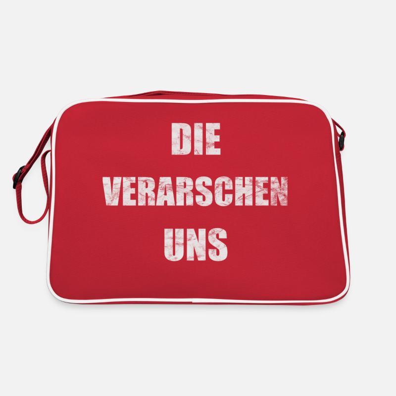 Die verarschen uns Retro Tasche
