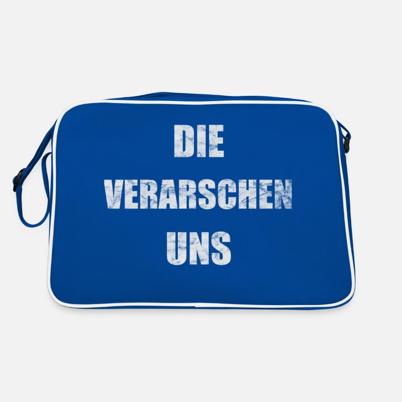 Die verarschen uns Retro Tasche