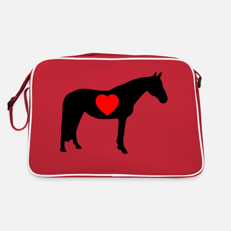 Cheval - Sac Retro - rouge/blanc