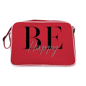 Be happy - Sac Retro - rouge/blanc - Dos