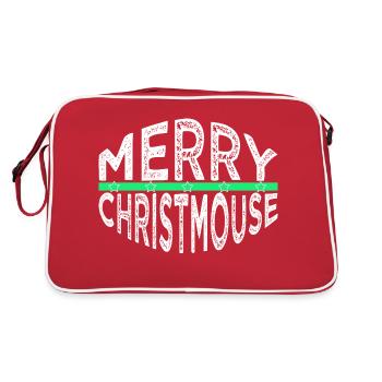 Croos Beard Gang Cool Joke Bday Dinosaur Lover - Retro Bag - red/white - Back