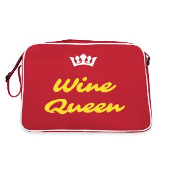 Wine Queen T Shirt - Retro Bag - red/white - Back