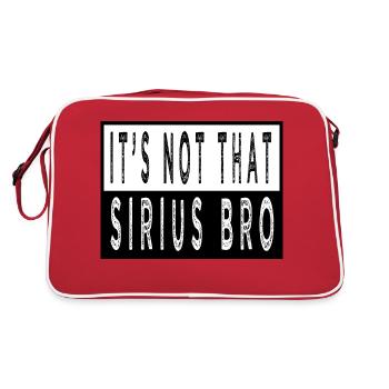 space travel joke planets funny quote bday - Retro Tasche - Rot/Weiß - Hinten