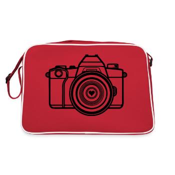 Photographe Photographie Caméra de photographie - Sac Retro - rouge/blanc - Dos
