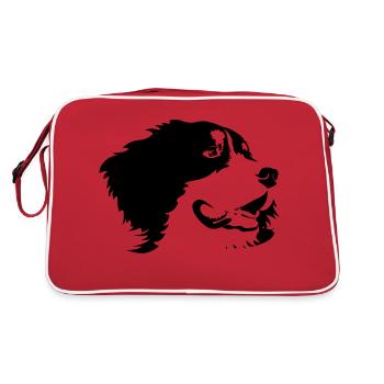 Dog Hund - Retro Bag - red/white - Back