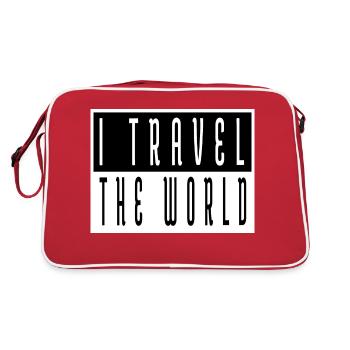 Calligraphic Family Holiday Jokes Forest Animal - Retro Bag - red/white - Back