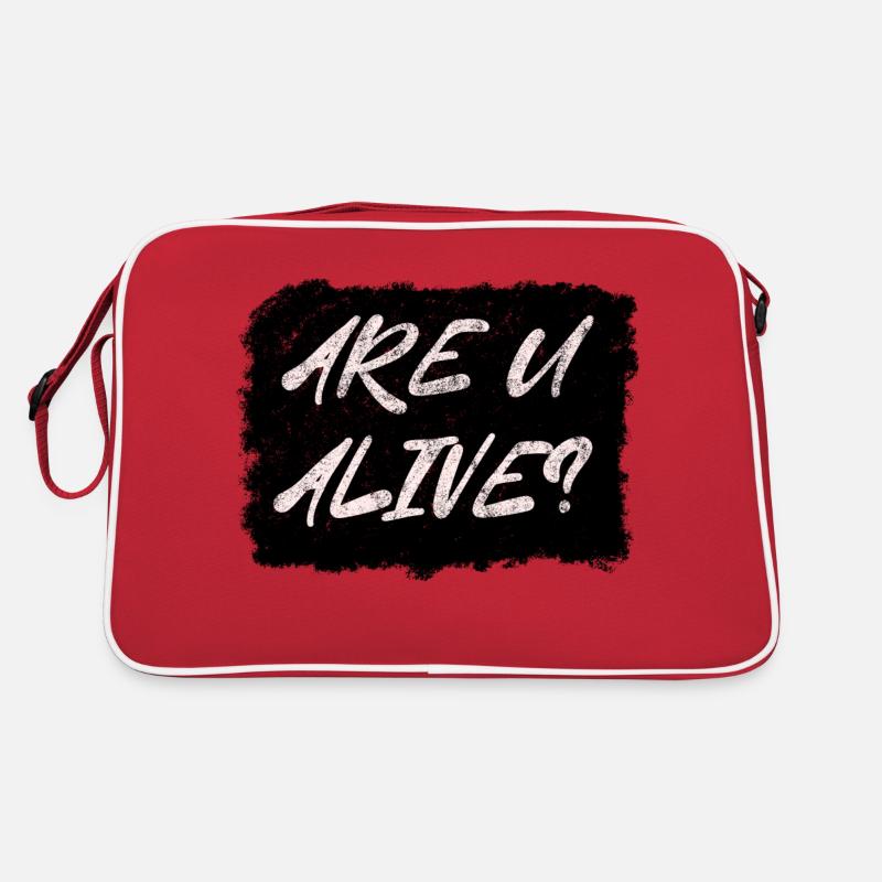 Are U Alive - Retro Tasche - Rot/Weiß