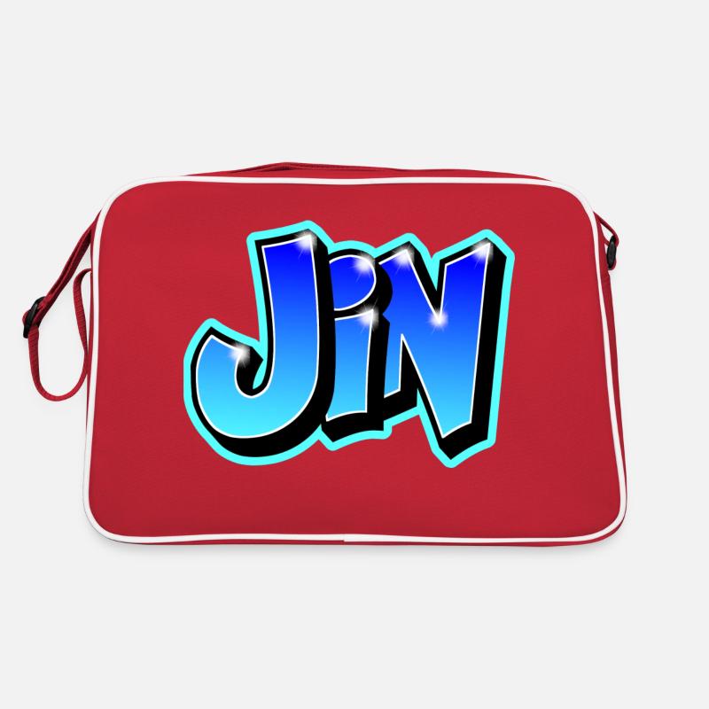 Graffiti "JIN" imrimable sur tout support Sac Retro