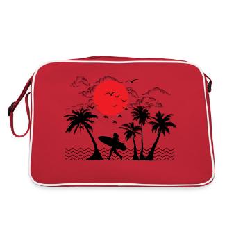 SUMMER surf beach - Retro Bag - red/white - Back