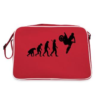 Evolution Moto Cross - Retro Tasche - Rot/Weiß - Hinten