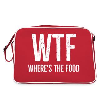 WTF Where's The Food - Retro Bag - red/white - Back