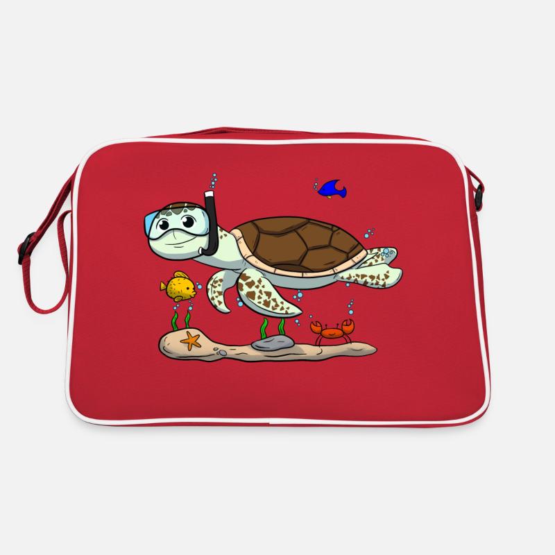 Scuba Diving Turtle Fish Diving I Gift Retro Bag