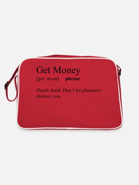 Get Money Dictionary black - Retro Tasche - Rot/Weiß - Hinten