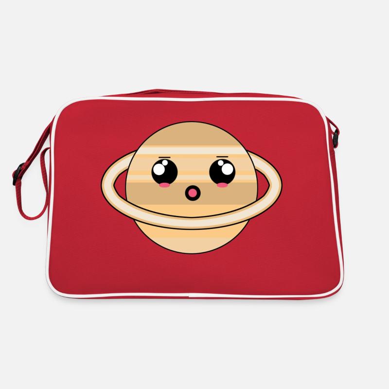 Kawaii - SATURN - Retro Tasche - Rot/Weiß
