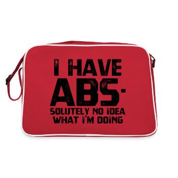 ICH HABE ABS - Retro Tasche - Rot/Weiß - Hinten