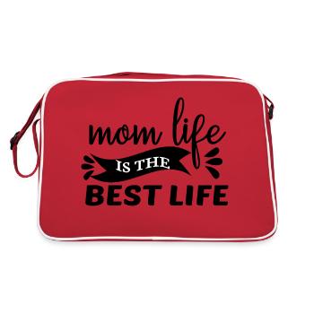 Mom Life is the best Life - Retro Bag - red/white - Back