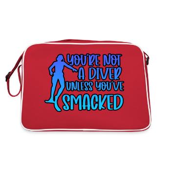 You're Not A Diver Unless You've Smacked 3 - Retro Bag - red/white - Back