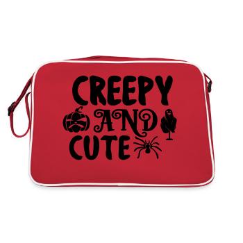 Creepy and Cute - Retro Tasche - Rot/Weiß - Hinten