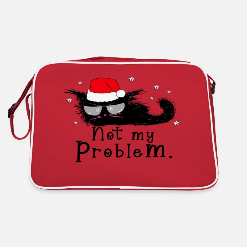 Not My Problem. - Retro Tasche - Rot/Weiß