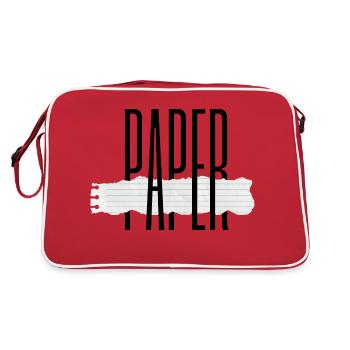 Papier - Retro Tasche - Rot/Weiß - Hinten