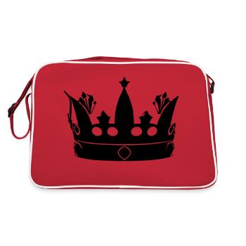 Crown Symbol King and Queen Love Vector 4 - Retro Bag - red/white - Back