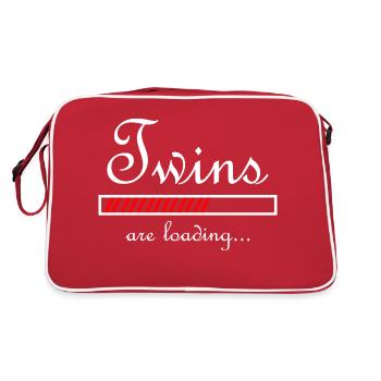Grossesse Baby shower Babyshower Boy Girl - Sac Retro - rouge/blanc - Dos