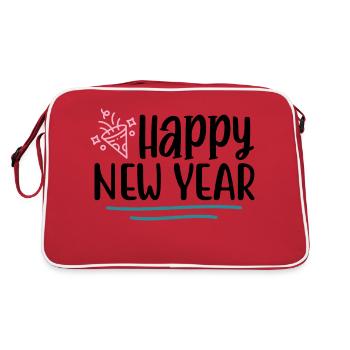 Design Happy New Year - Sac Retro - rouge/blanc - Dos