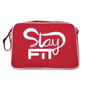 RESTEZ EN FORME ÉCRIT À LA MAIN - Sac Retro - rouge/blanc - Dos