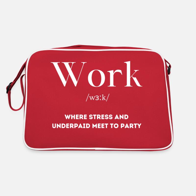 Arbeit Definition Retro Tasche