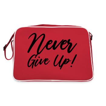 Never Give Up! - Retro Bag - red/white - Back