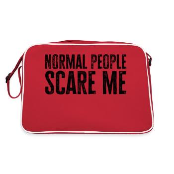 Les gens normaux me font peur - Psych Design - Sac Retro - rouge/blanc - Dos