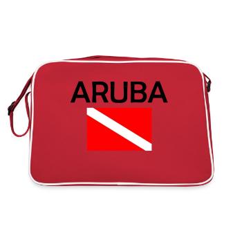 Aruba Diver Down Flag - Scuba - Diving - Tauchen - Retro Bag - red/white - Back