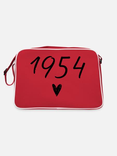 1954 coeur anniversaire - Sac Retro - rouge/blanc - Dos