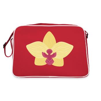 Yellow Orchid - Retro Bag - red/white - Back