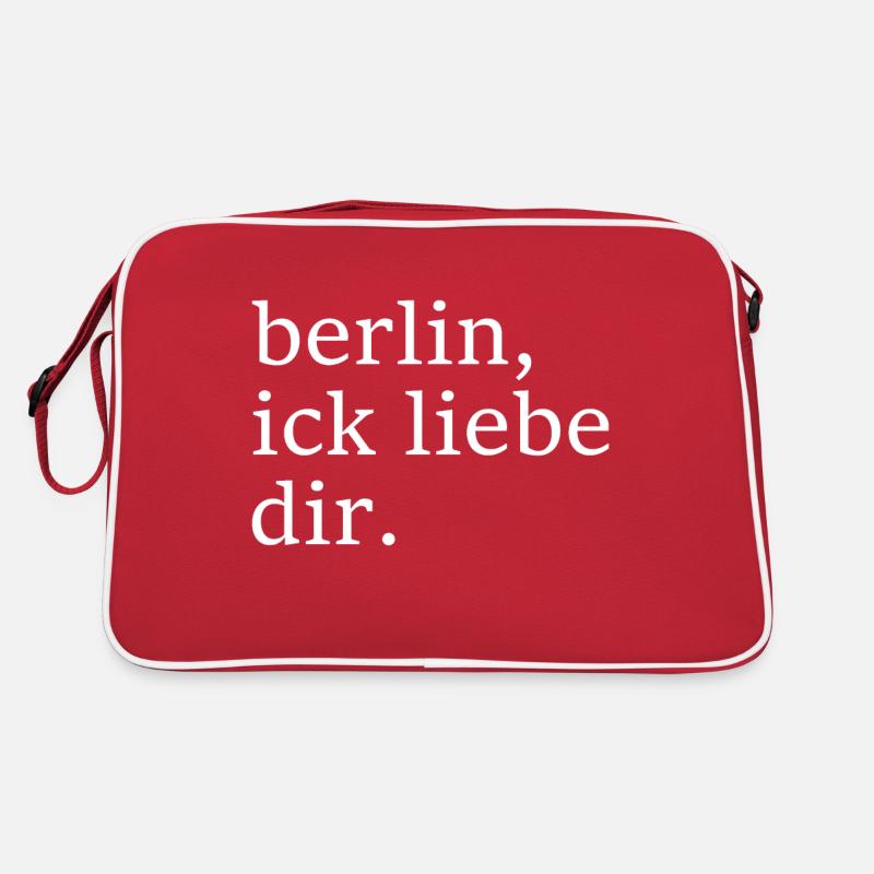 berlin, ick liebe dir. - Dialekt - Mundart Retro Tasche