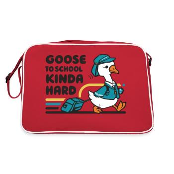 Goes To School Kinda Hard - Retro Bag - red/white - Back