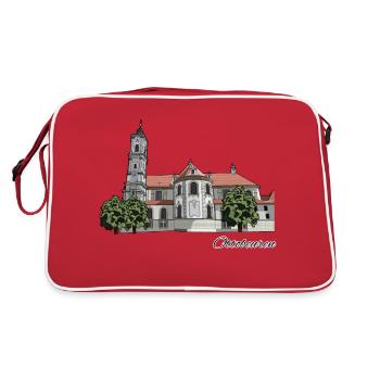 Benedictine Abbey // Ottobeuren // Illustration - Retro Bag - red/white - Back