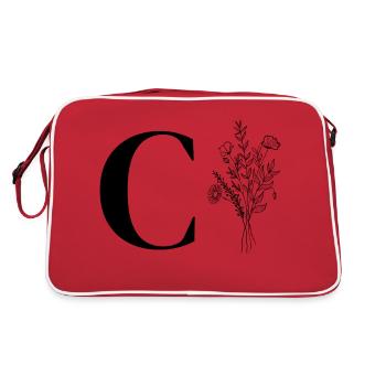 Lette c fleurs minimalistes - Sac Retro - rouge/blanc - Dos
