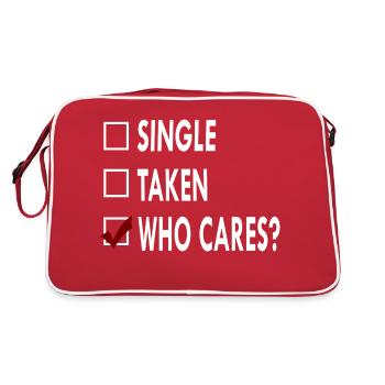 SINGLE who caRES - Sac Retro - rouge/blanc - Dos