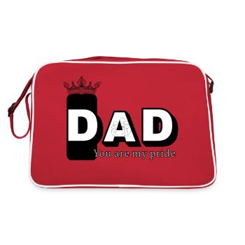 Father’s Day Gift – Funny & Heartfelt Dad T-Shirt - Sac Retro - rouge/blanc - Dos