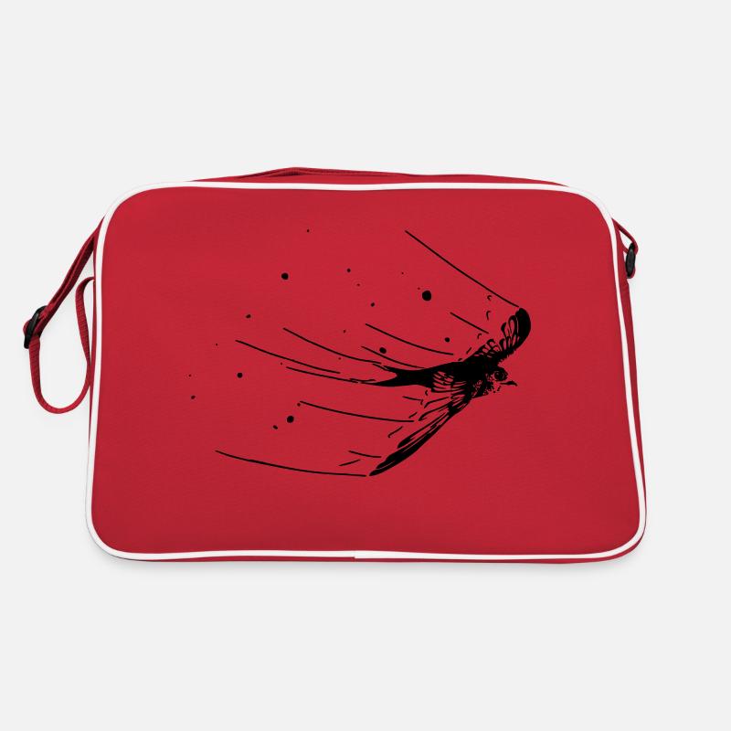 Mauersegler - Retro Tasche - Rot/Weiß